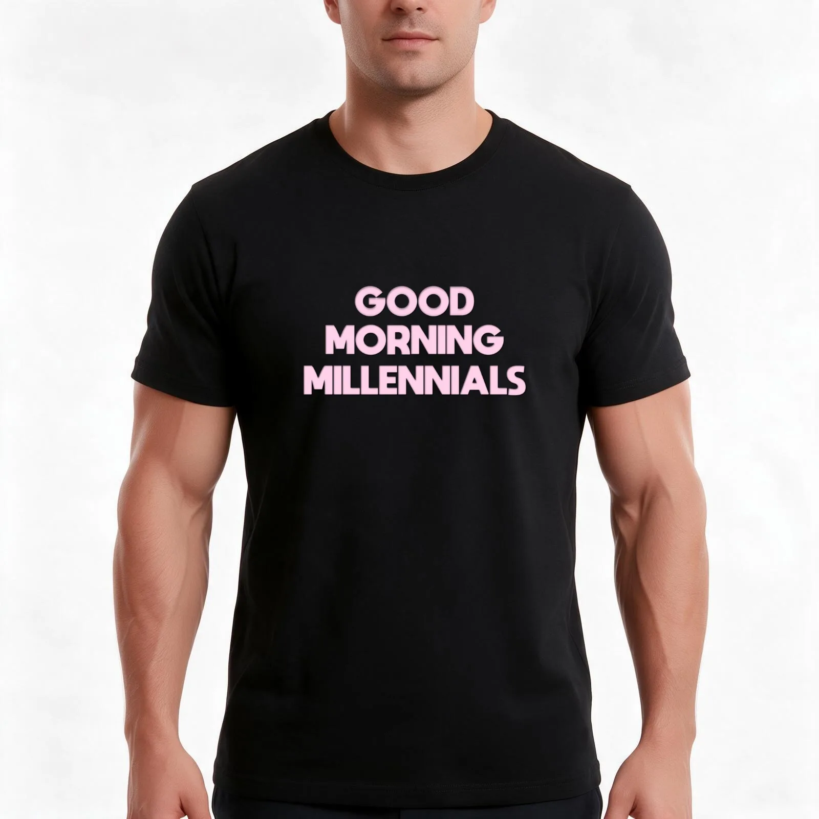 Good Morning Millennials - The Morning Toast T-Shirt, Summer Casual Cotton Tee, Oversized Streetwear Tops, Vintage Graphic Print