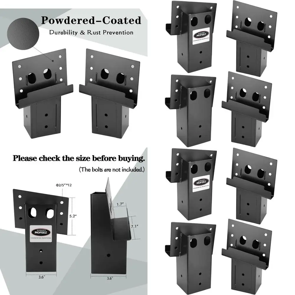 

Set of 4 Outdoor 4x4 Angle Brackets for Hunting Deer Stands and Shooting Blinds