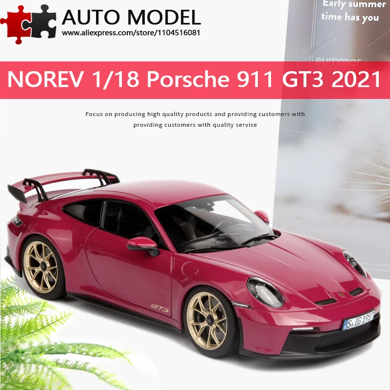 

Коллекционная модель спортивного автомобиля Porsche 911 GT3 992 Tail Wing Edition 2021 года, масштаб 1:18, из сплава, с полностью открывающимися дверями, Norev, Франция, литая металлическая статическая модель, подарок для взрослых и мальчиков, игрушка