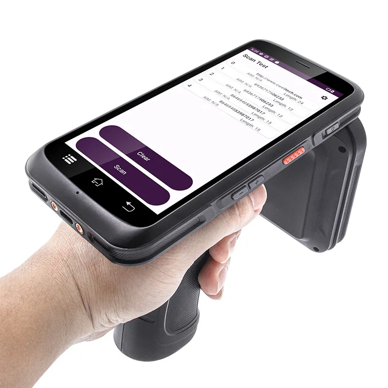 Handheld Mobile Impinj E710 UHF RFID Reader 20 Meters Counting PDA 2D Scanner Terminal For Jewelry Inventory Tags