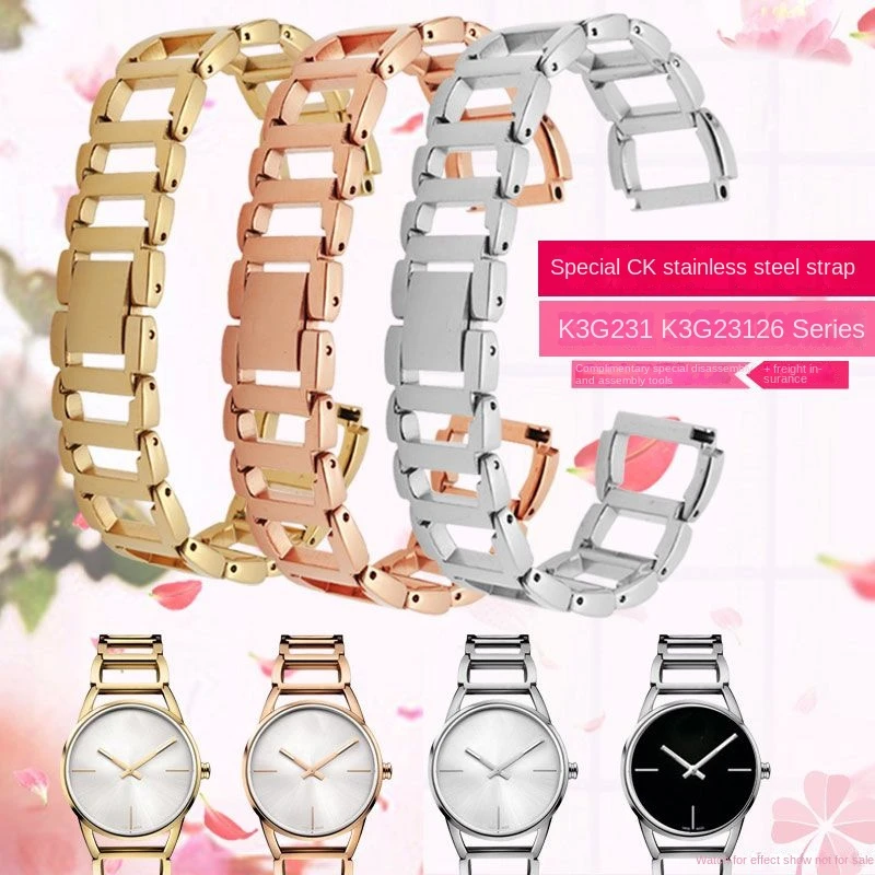 Voor Ck Stalen Band K3g223626 K3g231/6 K2y2y1 Huawei B3 B6 Serie Uitgehold Precisie Stalen Horlogeband 16Mm Horlogeband