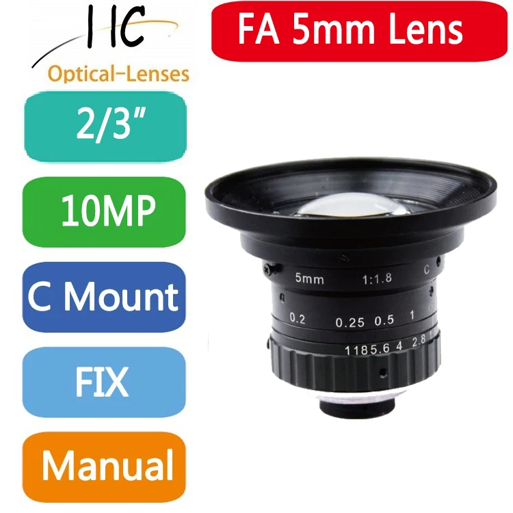0518M10M 10 Mega Pixel C-Mount 5mm 2/3