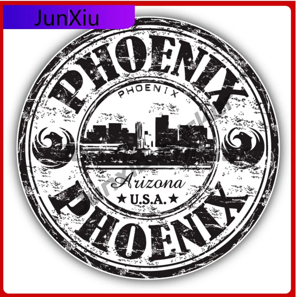 

Phoenix Arizona Usa Creative Sticker Stamp Travel Car Decal Bumper Stickers For Car Bumpers Cute Style Car Use Waterproof Vin
