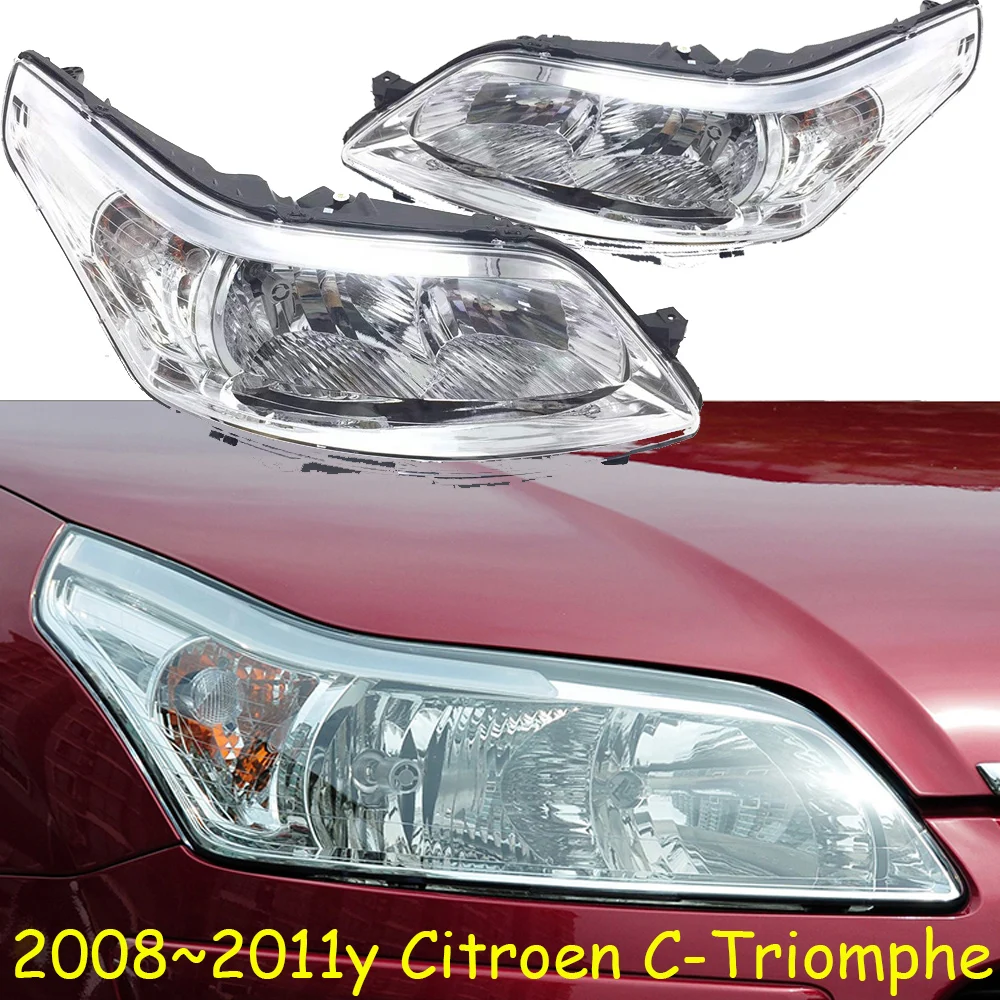 1pcs car bumper C Triomphe headlamp For Citroen C-Triomphe headlight 2008~2011y head lamp for Citroen C-Triomphe fog lamp