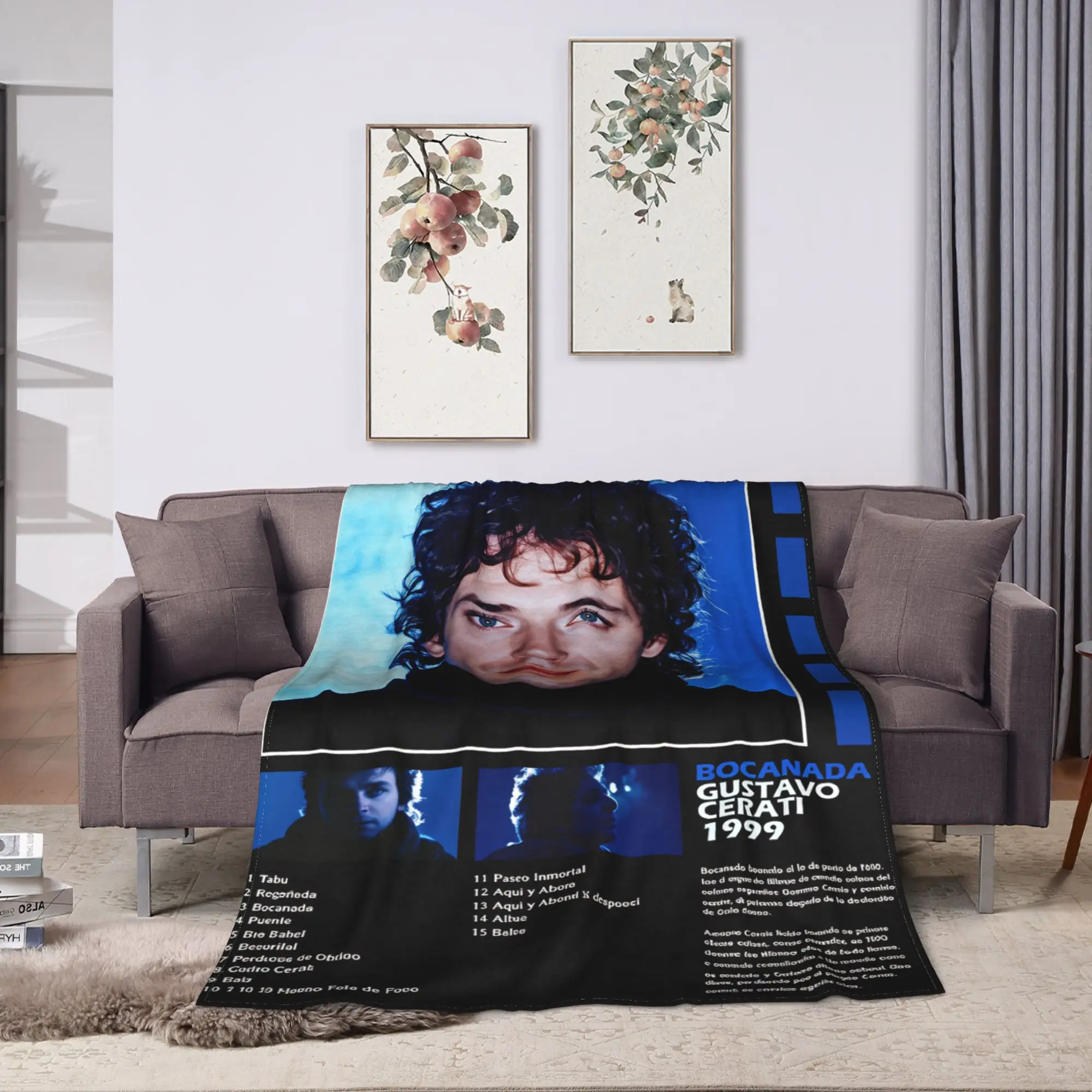 Gustavo Cerati Argentine Singer  Blanket Quality Soft Warm  Throw Blanket Winter Child Couch Chair Sofa Bed Pattern Bedspread