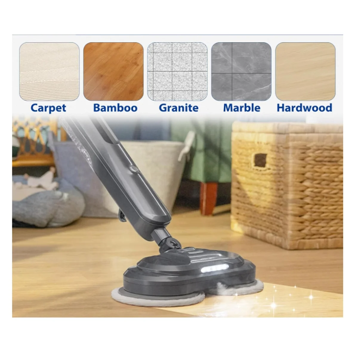 9pcs Mop Pads for Bissell 3897A 3712 Scrubbing Steam Mop Cleane Mop Rag AccessoriesM14K