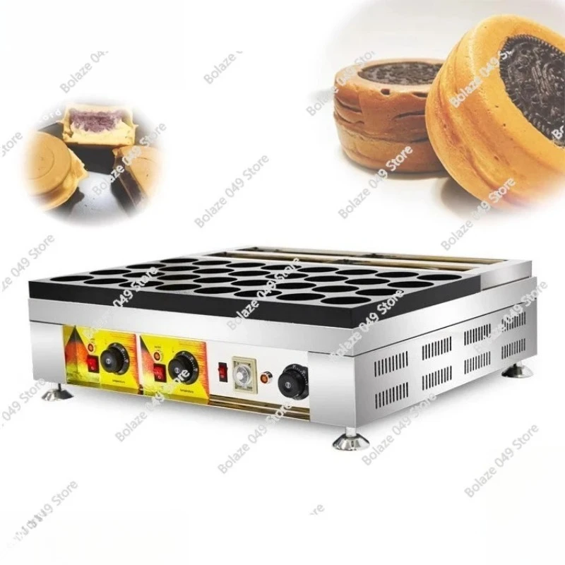 Electric 32‑Hole Wheel Cake Machine, Non‑Stick Pan Commercial Snack Equipment for Egg Cake Red Bean Cake  Egg Meat Burger Making