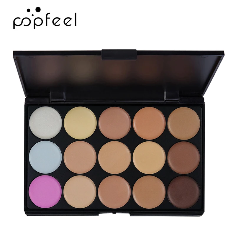 POPFEEL 15色コンターパレット - 多用途ハイライト、輪郭形成、コンシーラーキットで完璧な肌を実現 - 2色オプションあり