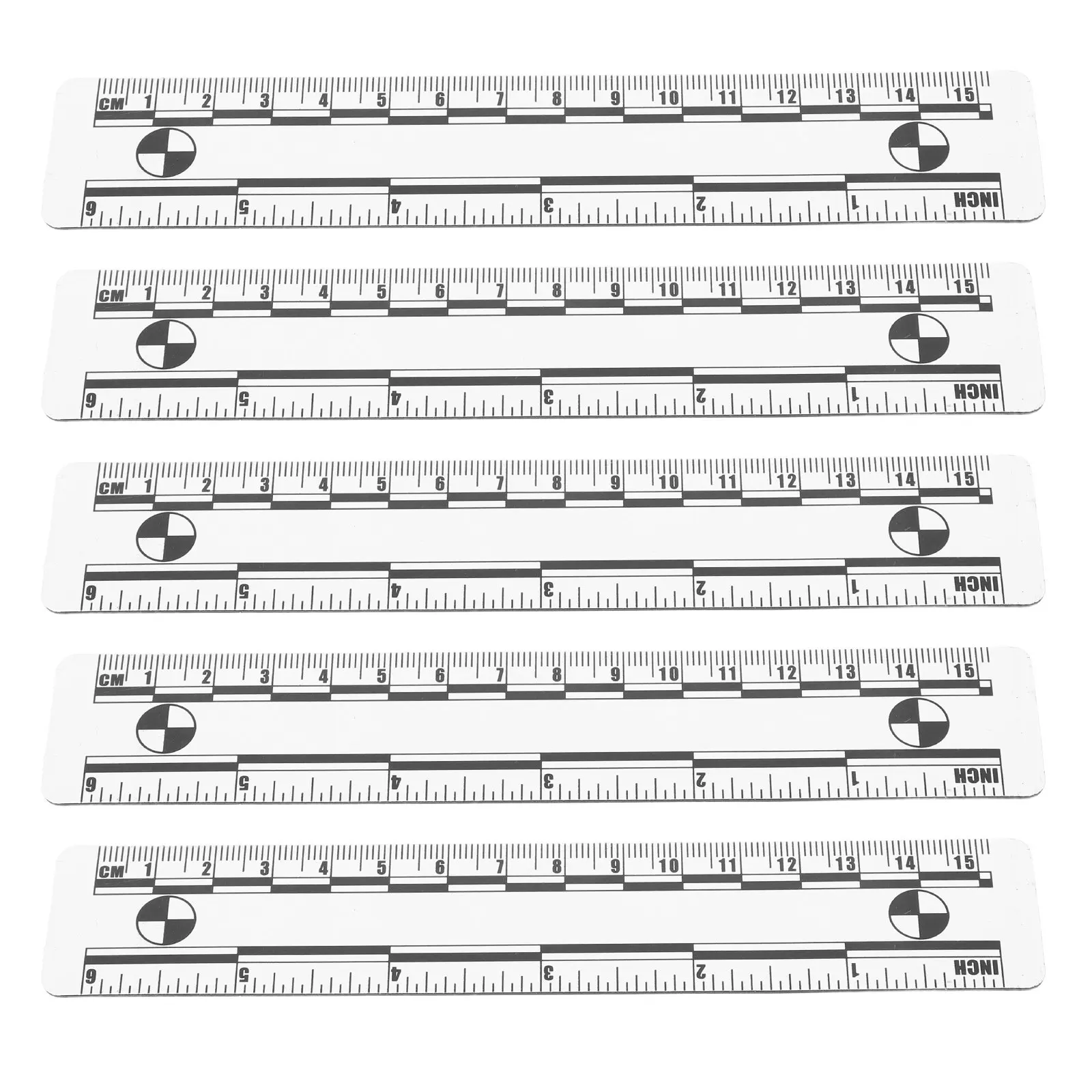 5Pcs Magnetic Scale Ruler Set Clear Measurement Forensic Evidence Marker Photo Documentation Crime Scene Investigation Tool