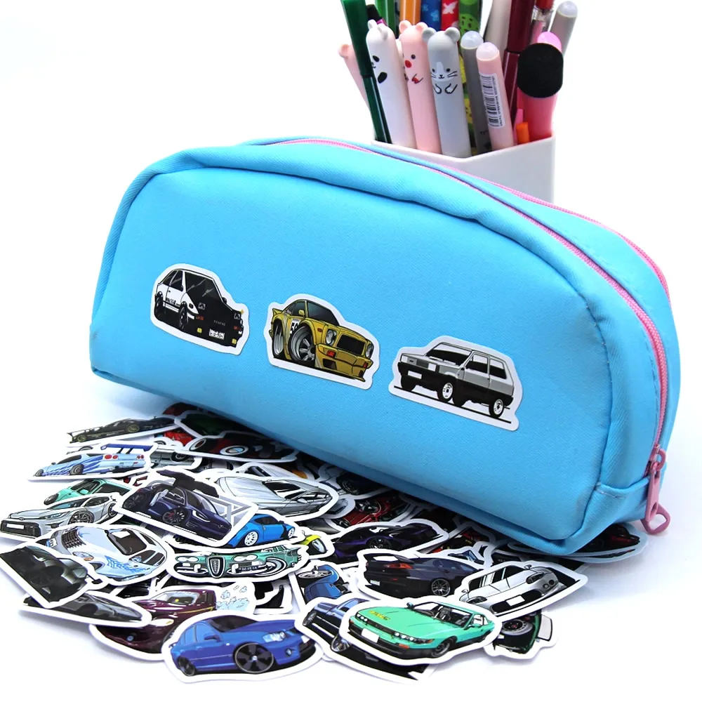 10/50/100 Pcs Retrofit Racing Car Graffiti Stickers Laptop Guitar Luggage Bike Skateboard Waterproof Sticker Decal Kid Toy