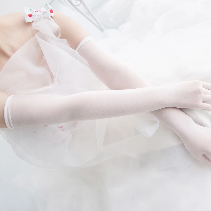 Frauen Sexy Nahtlose Ultradünne Seide Schwarze Strümpfe Handschuhe Solide Hohe Elastizität Transparent Lange Enge Sonnencreme Arm hülse