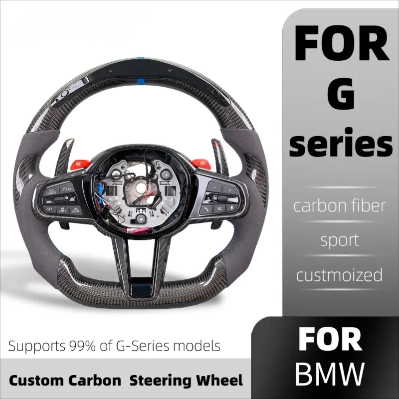 For BMW Carbon Fiber Steering Wheel Customized  2 3 4 5 6 Series G20 G30  2018-2022