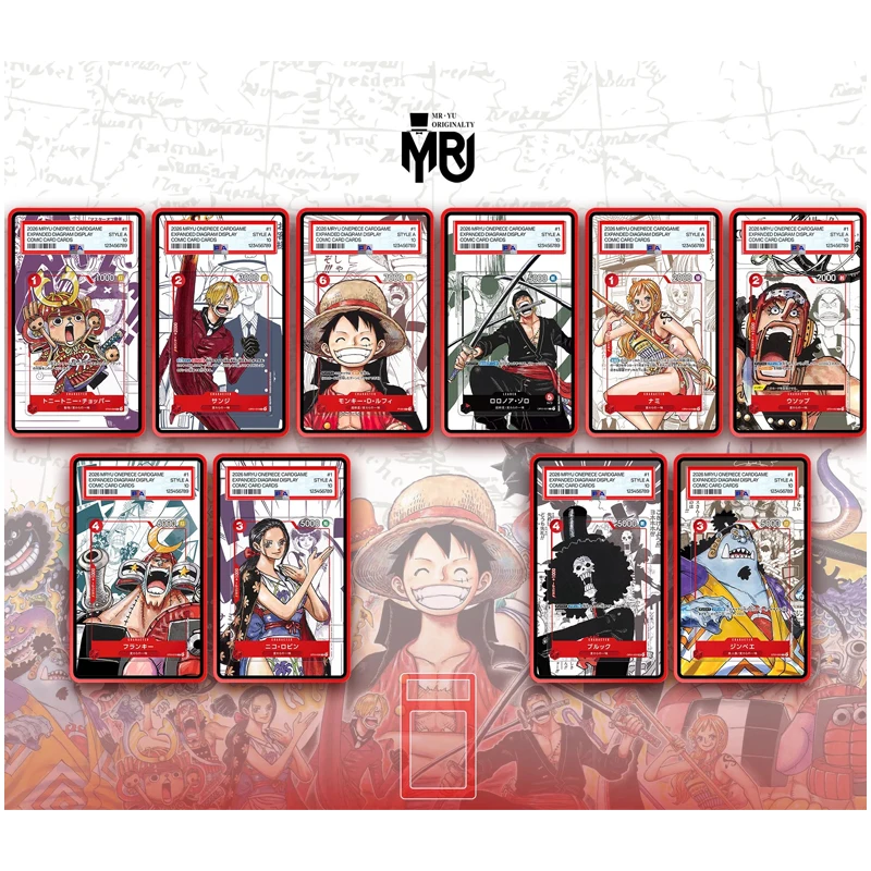 Estuche de exhibición acrílico de arte extendido de anime para tarjetas de colección de One Piece 25 aniversario Monkey D. Luffy Roronoa Robin Nami