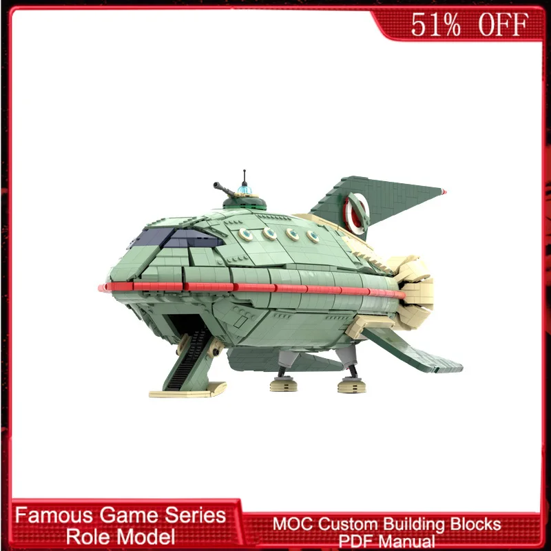 

3777 деталей: Конструктор PlanetExpress MOC, модульный, настраиваемый, креативный дизайн, развивающий, обучающий, для самостоятельной сборки, праздничный подарок