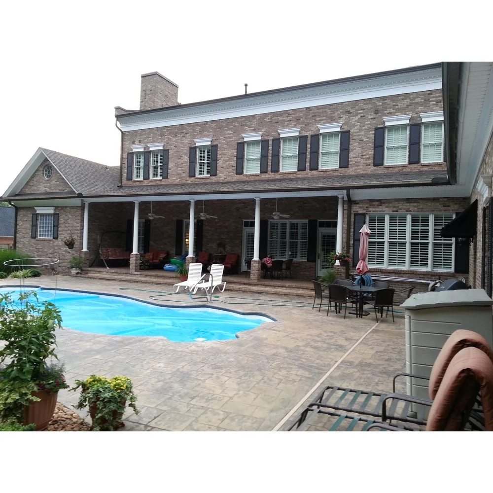 Standard Vinyl Open Louver Shutters 12x36 Durable Fade Resistant Lightweight Exterior Decor Includes Installation Spikes