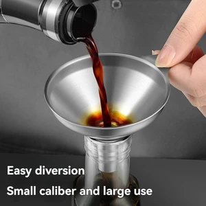 مرشح النبيذ من الفولاذ المقاوم للصدأ ، ملعقة رفع ، قمع ، قطر كبير وصغير ، ملعقة زيت صب ، مطبخ منزلي أفضل 8 مبيعات قمع دجاج - رقم 5