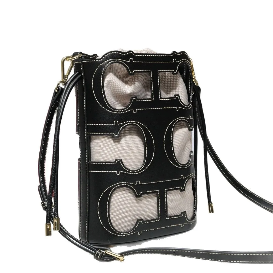 

Hollow Design Trend Daily All-match Women's New Style Bag Double Drawstring Women's Shoulder Messenger Bag