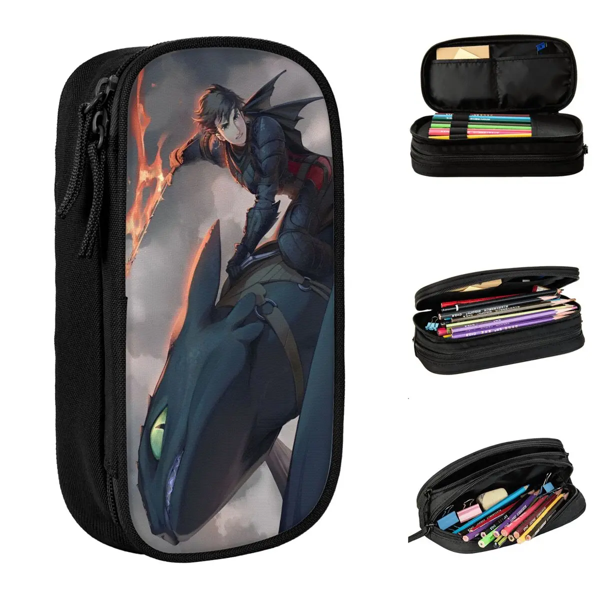 

Cute HTTYD Pencil Cases Pencilcases Pen for Student Big Capacity Bag Office Gift Accessories