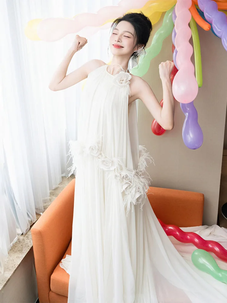 

Ele Morning Robe Wedding Dr for Women New 2026 New Sle Fairy T Bridal Gown Guest Meeting Door Outing Light Dr