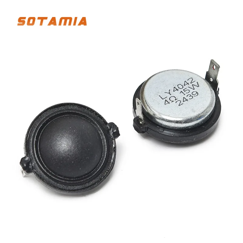 SOTAMIA 2pcs 30,6mm redondo 20 núcleos 4 Ohm 15 W cúpula filme de seda interno magnético IPX7 à prova d'água tweeter alto-falante Bluetooth