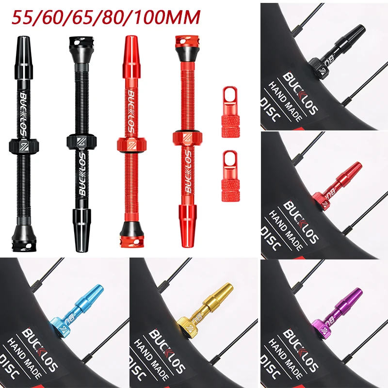 BUCKLOS Bicycle Carbon Wheelset Valve 55MM 60MM 65MM 80MM 100MM Gravel Bike Tubeless Valve Durable Road Bike Tire Valves