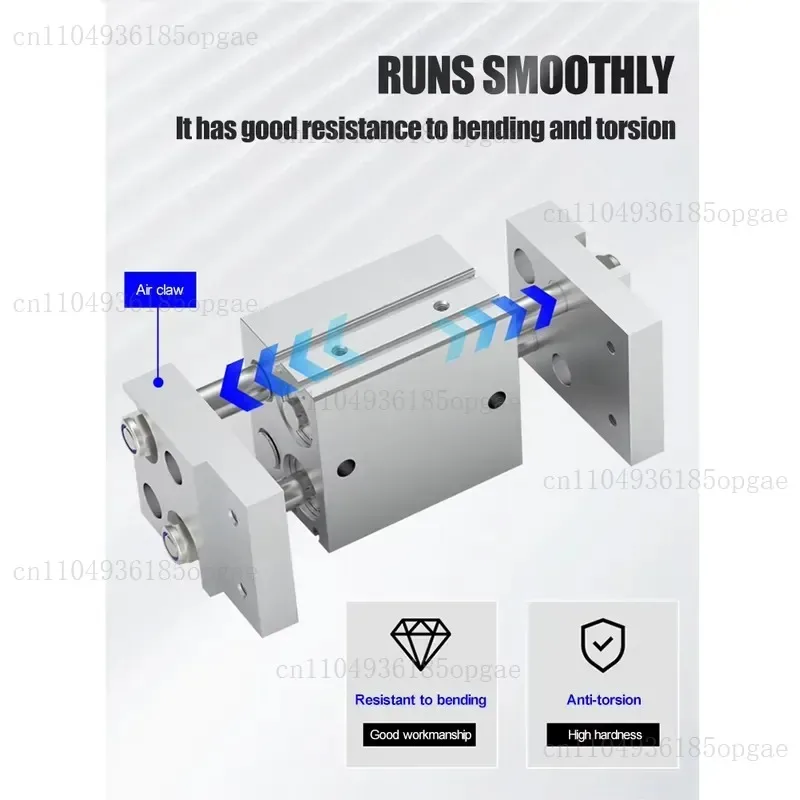 Pneumatic Aluminum Piston Cylinder Parallel Opening and Closing Clamp MHL2- 10/16/20/25/32 Standard Type