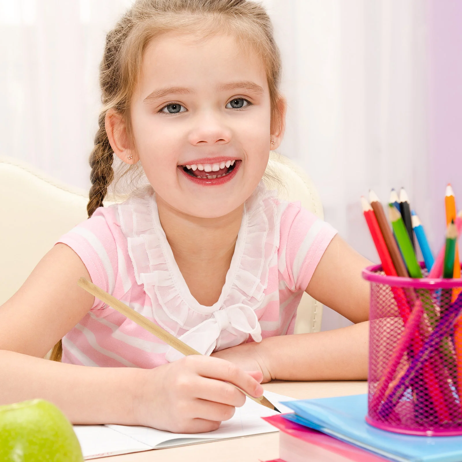 Crayons hexagonaux Hler pour enfants, écriture mentalement amicale, apprentissage continu des étudiants, croquis de bureau, 100 pièces par paquet, le plus récent