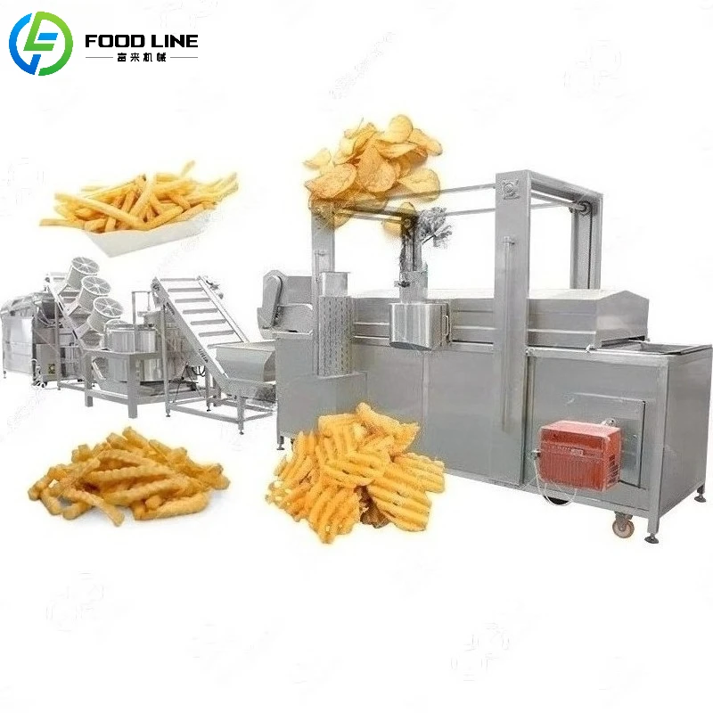 Industrial Fried Corn Snacks Production Line Automatic Continuous Frying Machine Chips Maker PLC Control Large Output Top Seller