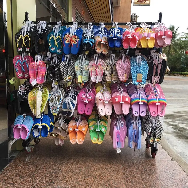 Shoe rack display rack Shoe store Floor-to-ceiling supermarket Children's shoe store Hanging slippers shelf Socks underwear