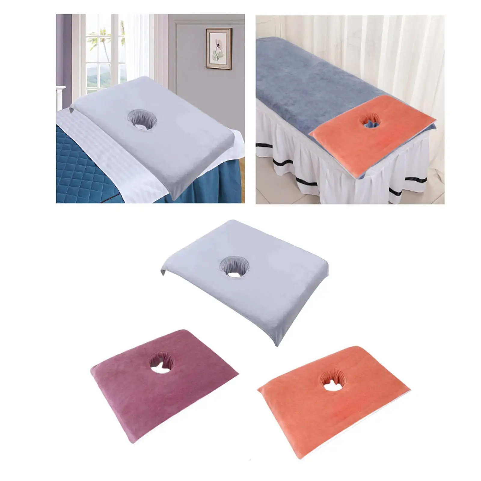 Beauty Salon Massage Table Absorbent Cover Pad Soft Face Hole Bed Sheet for Spa Massage Pillow Accessories