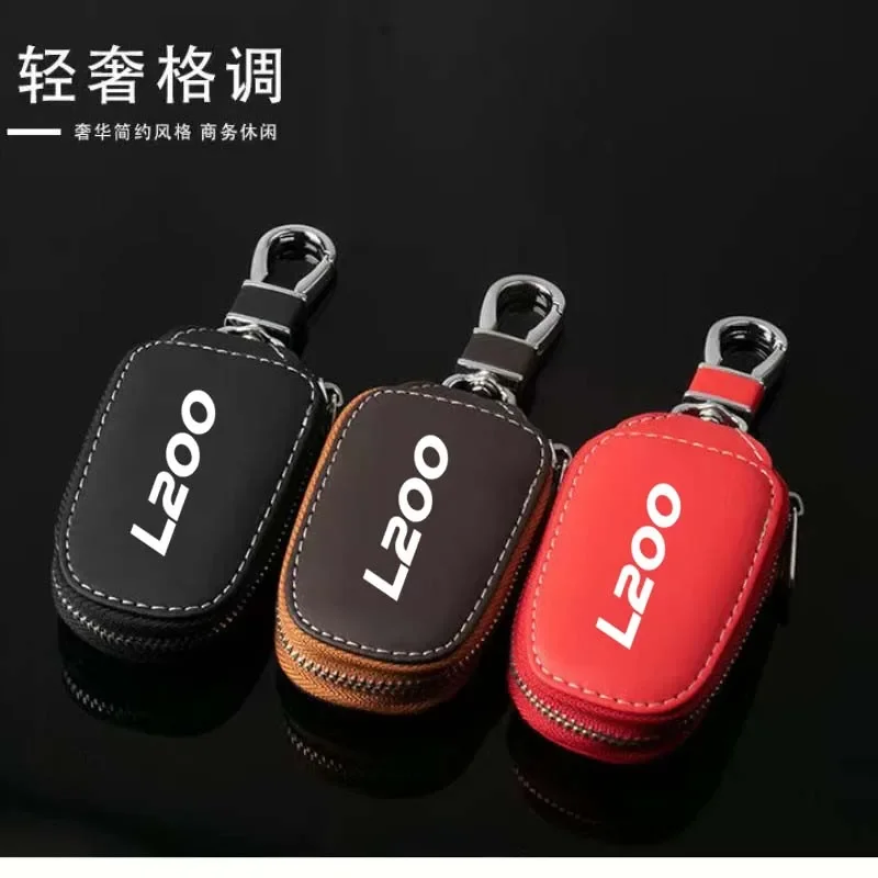 Car key pack genuine leather remote control protective case for use in Mitsubishi L200 21 