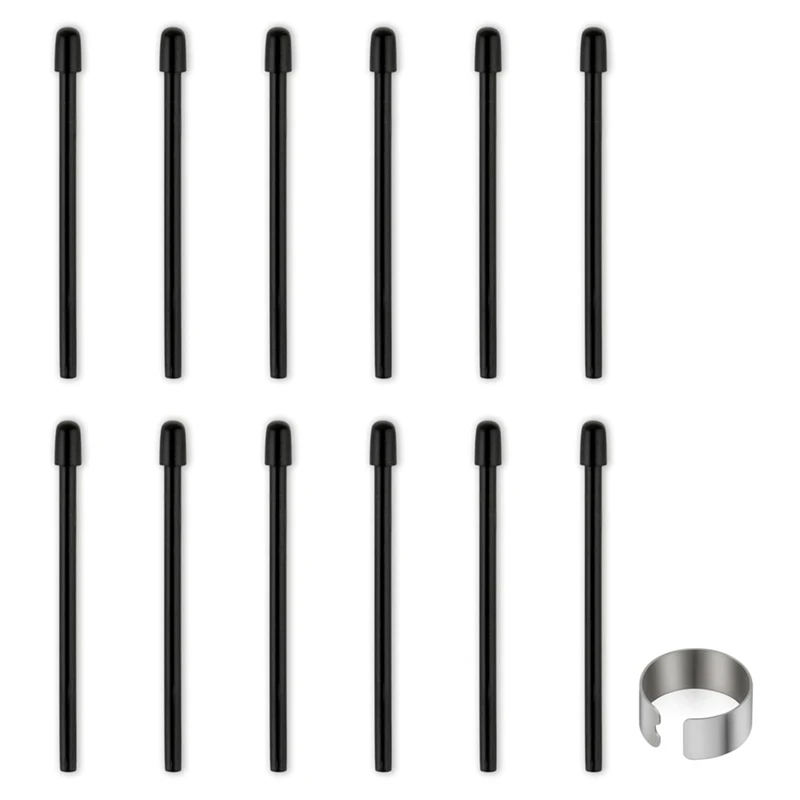 Standard Pen Nibs Set For WACOM, 12Pcs Black Replacement Refill Pen Tips Set For Wacom Intuos Pro, Wacom Imobilestudio Pro