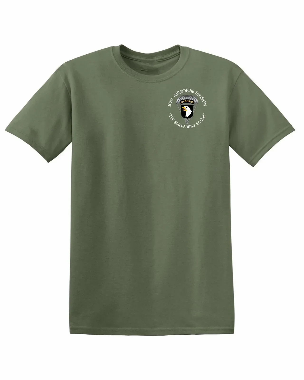 101st Airborne Division Screaming Eagle T-Shirt 100% Cotton O-Neck Summer Short Sleeve Casual Mens Tshirt Size S-5XL Round Neck