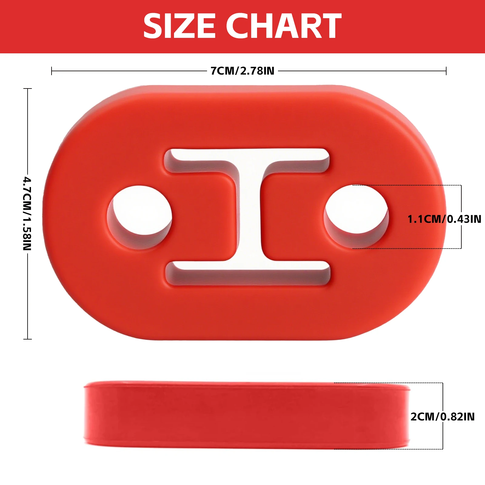 2Pcs Universal รถ Polyurethane ท่อไอเสียท่อยึดแขวนฉนวน Grommet Bushing Rod สนับสนุน11Mm 2ซ่อม