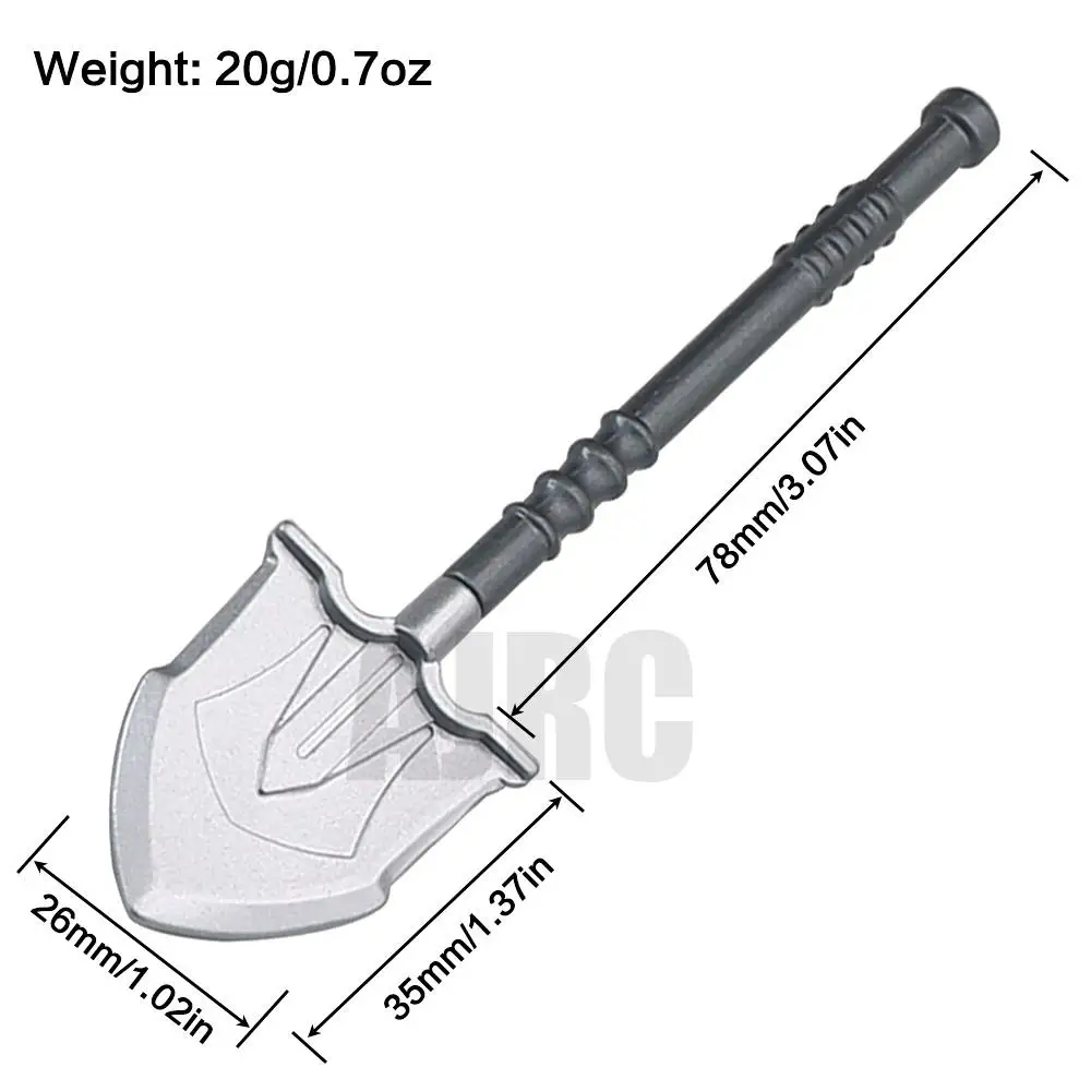 Metal Kirsite Shovel Decoration for 1/10 1/8 Rc Tracked Vehicle Axial Scx10 90046 D90 MJX Yikong Rgt Traxxas Trx4 Rc4wd Redcat