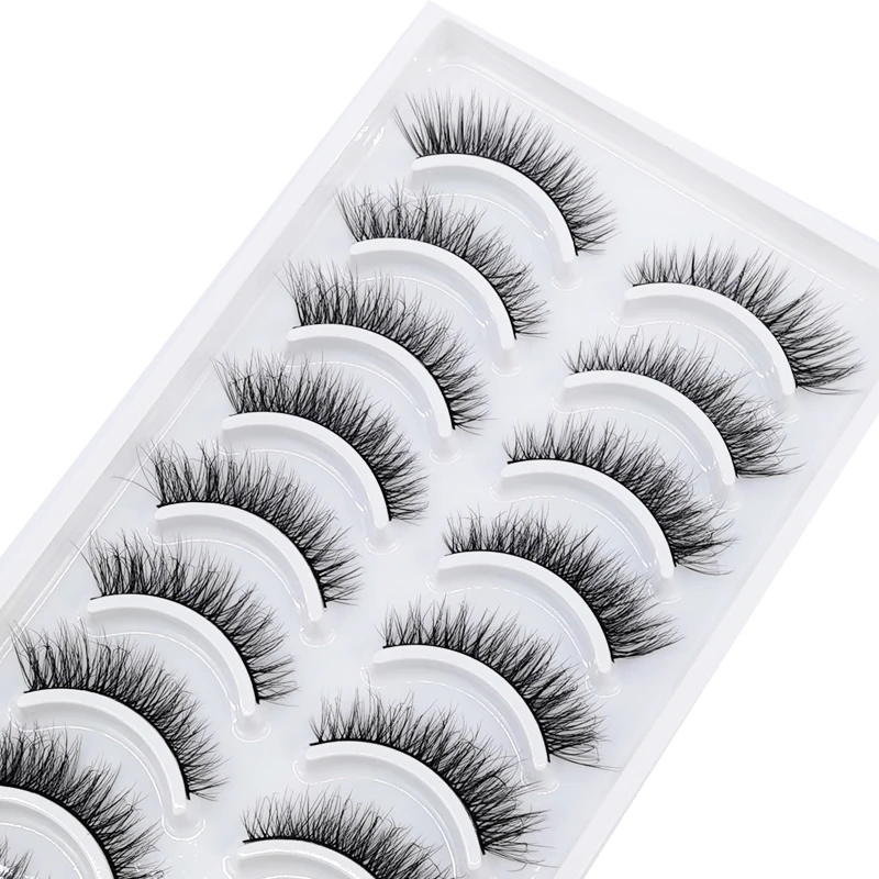 NEW 10 Pairs 3D Faux Mink Eyelashes Natural Long False Eyelashes Dramatic Fluffy Fake Lashes Makeup Extension Eyelashes Cilio