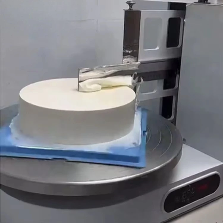 Commercial Automatic Cream Cake Coating Smoothing Icing Smoother Machine Cake Frosting Decorating Making  4-12inch
