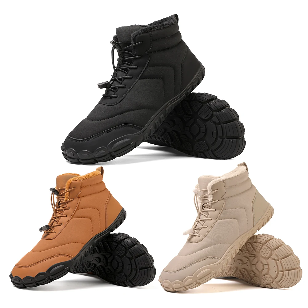 冬用スノーブーツ 防寒トレッキングシューズ 防水ハイカットブーツ 滑り止め 軽量ウォーキングブーツ アウトドア旅行用