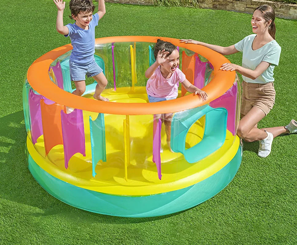 

Colorful small Inflatable trampoline Indoor Outdoor Home shooting Children Jumping bed kids toys