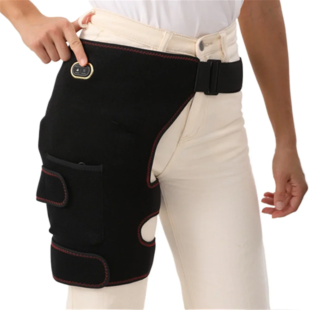 

Портативный вибрационный массажер для бедер с подогревом, для восстановления, облегчения боли в суставах и мышцах, спортивных травм, регулируемый бандаж, USB-подарок