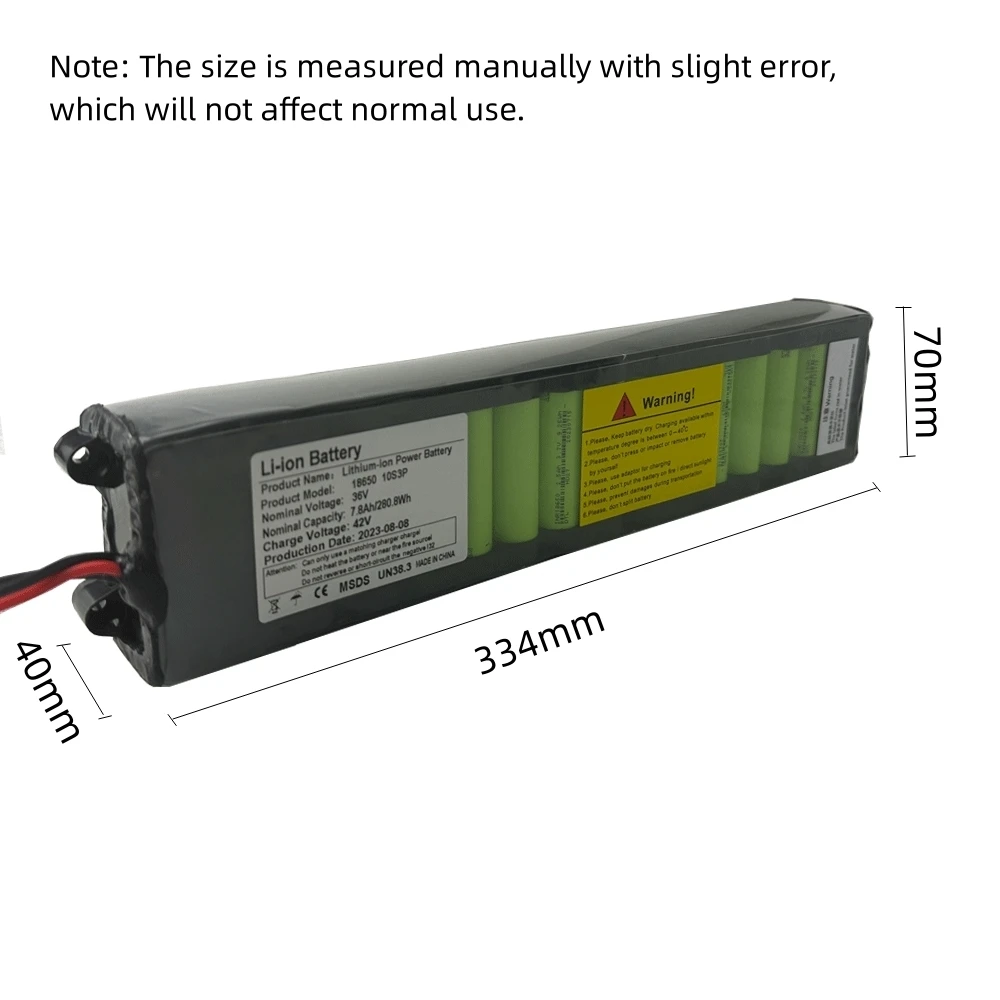 For Xiaomi Mijia M365/1S Pro Motorized Scooter. 36V18650 Lithium Battery Pack. 10S3P.7800mAh