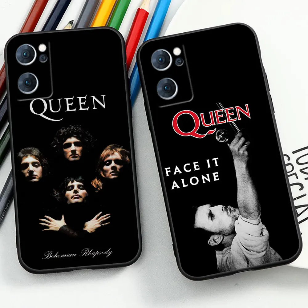 Freddie Mercury Queen band Phone Case For OPPO Reno 10 8 8T 7 7Z 6 5 4 Pro Plus FIND X5 X3 X2 Pro Lite 4G 5G Soft Silicone Cover