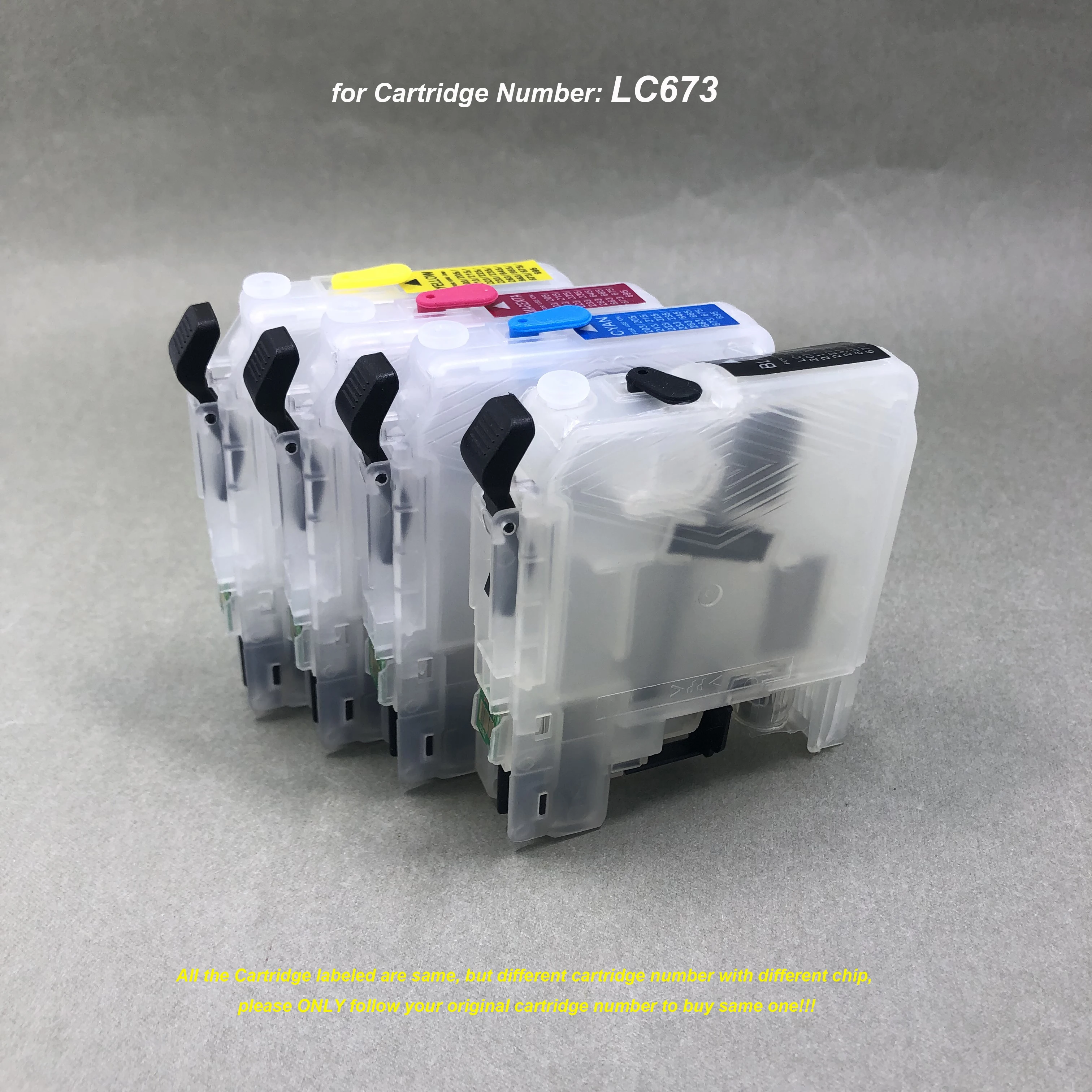 

LC673 Empty Refillable Ink Cartridge with Auto Reset Chip for Brother MFC-J2320 MFC-J2720