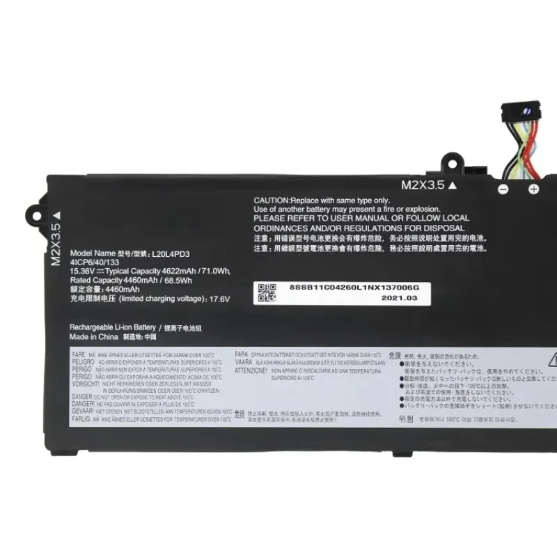 For Lenovo ThinkBook 16p Gen 2 R9000X 2021R L20M4PD3 L20L4PD3 15.36V 71wh Laptop Battery