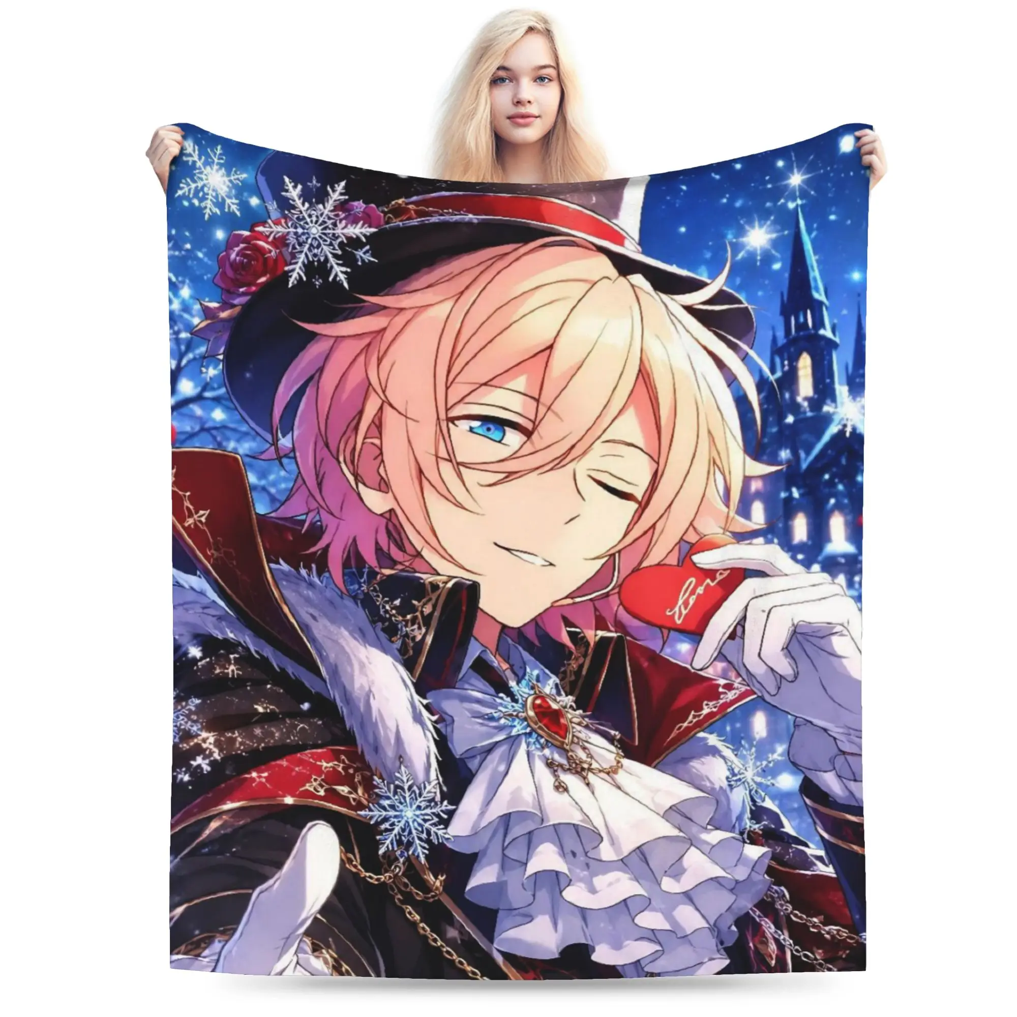 E-Ensemble-Stars Blanket Multi-size Cozy and Lightweight  Throw Blankets for Couch Sofa and Bed