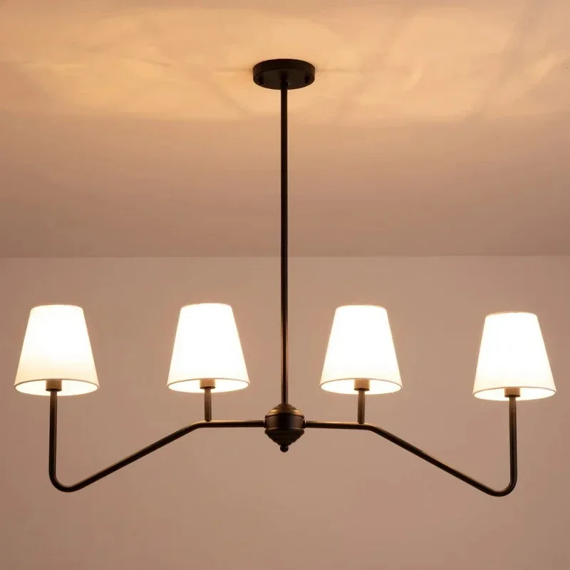 Simple Living American Wrought Iron Chandelier Room Personality Creative Industrial Style Chandelier Decorative Lighting Ceiling