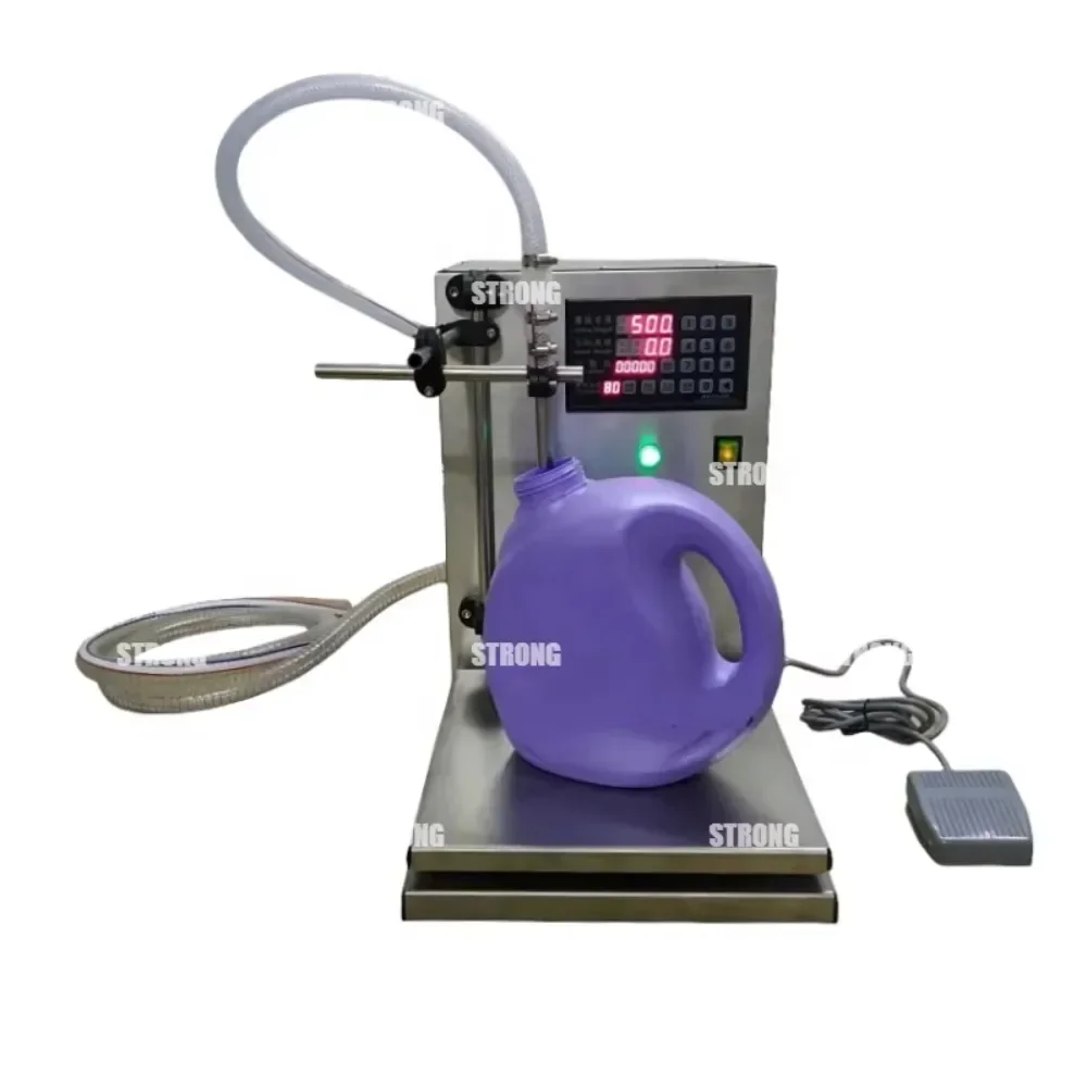 

Edible Oil Laundry Detergent Lubricating Oil Automatic Weighing Small Tabletop Filling Machine