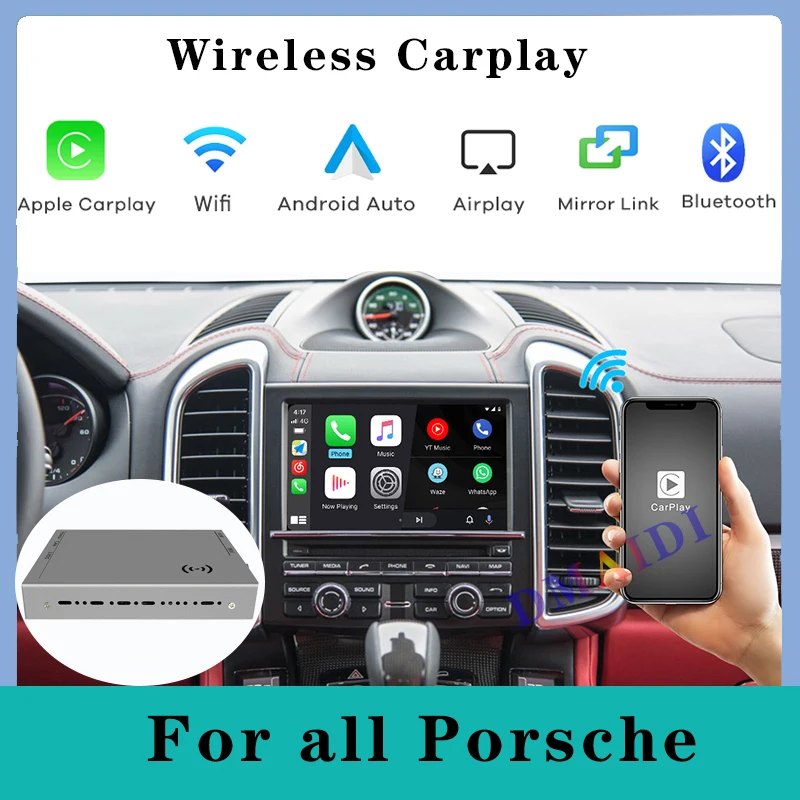 Wireless Carplay Android Auto Module Box for Porsche 911 Boxster Cayman Macan Cayenne Panamera PCM3.1 CDR3.1 PCM4.0