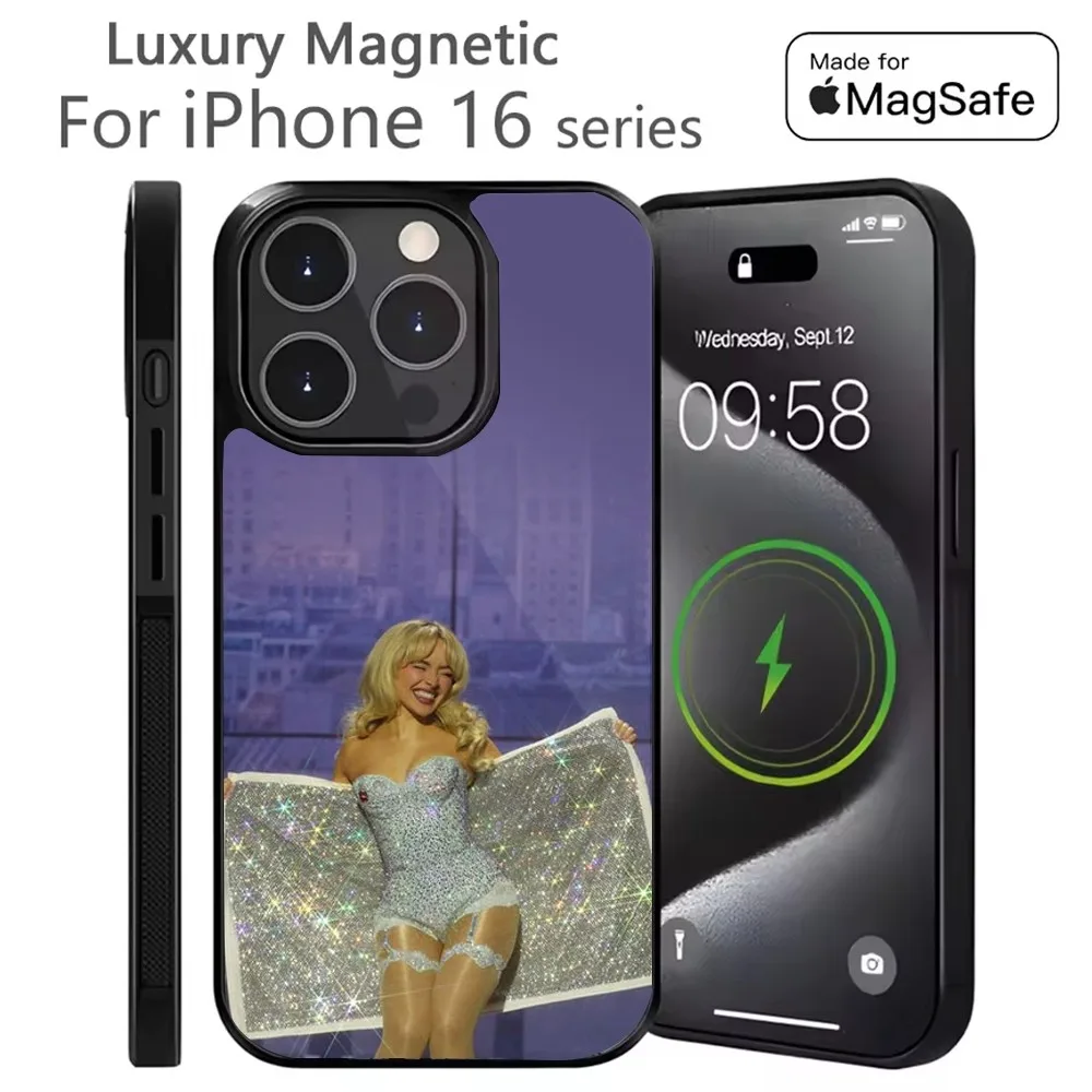 

Singer S-Sabrina C- Carpenter Phone Case For iPhone 16,15,14,13,12,11,Plus,Pro,Max Mini Magsafe Magnetic Wireless Charging