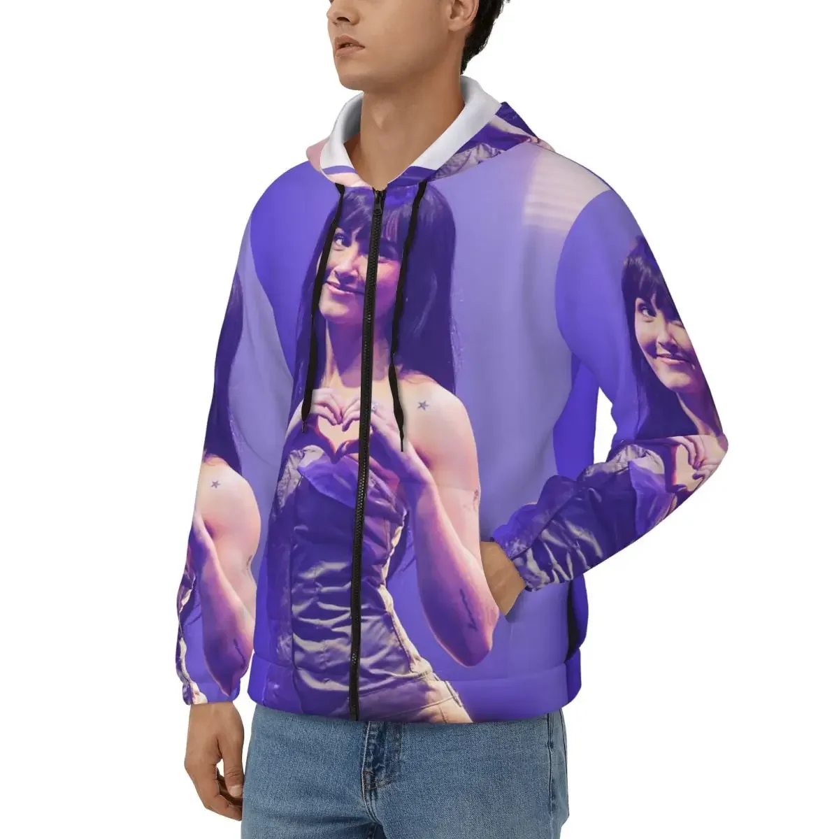 Aitana Ocana Singer Sudadera con capucha y cremallera, jersey de Hip Hop, Otoño Invierno, sudaderas para hombres y mujeres, camisetas de manga larga